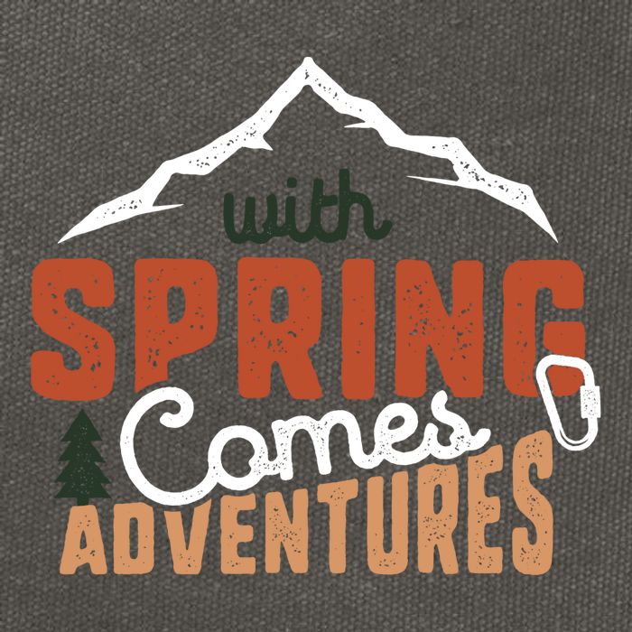 With Spring Comes Adventure Cotton Canvas Backpack