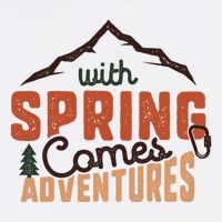 With Spring Comes Adventure Button