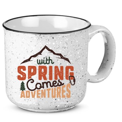 With Spring Comes Adventure 15oz Campfire Ceramic Mug