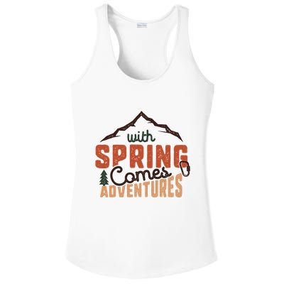 With Spring Comes Adventure Ladies PosiCharge Competitor Racerback Tank