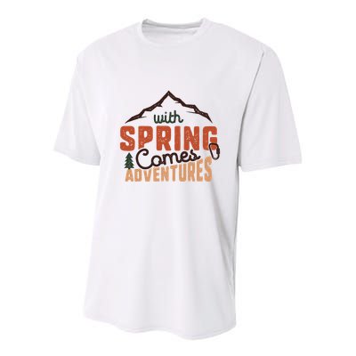With Spring Comes Adventure Youth Performance Sprint T-Shirt
