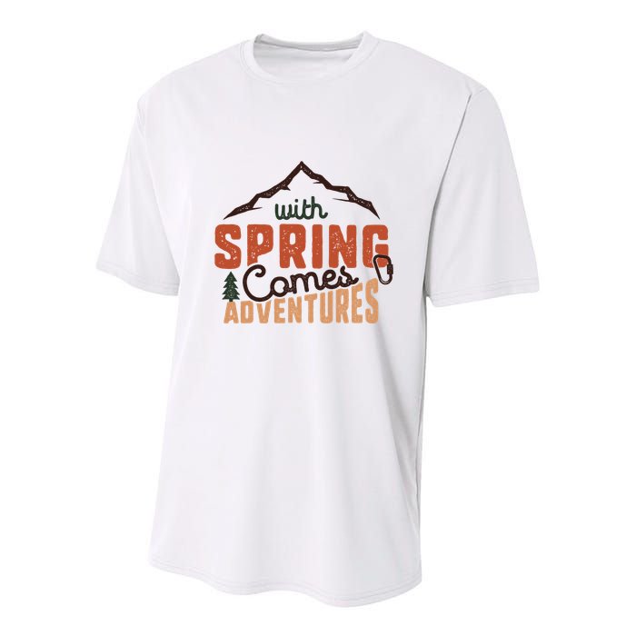 With Spring Comes Adventure Youth Performance Sprint T-Shirt