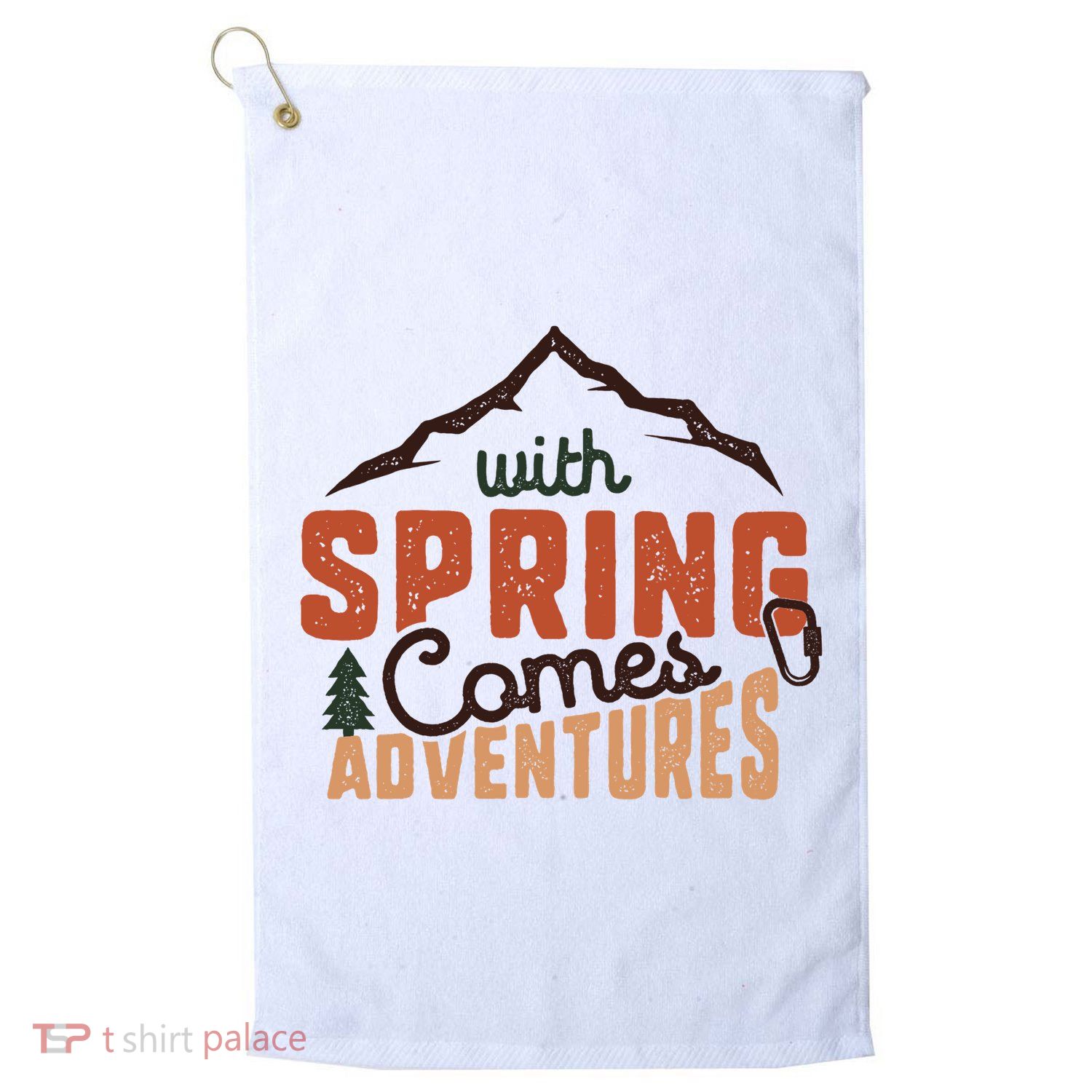 With Spring Comes Adventure Golf Towel