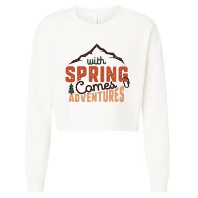 With Spring Comes Adventure Cropped Pullover Crew