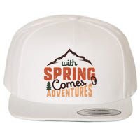 With Spring Comes Adventure Wool Snapback Cap