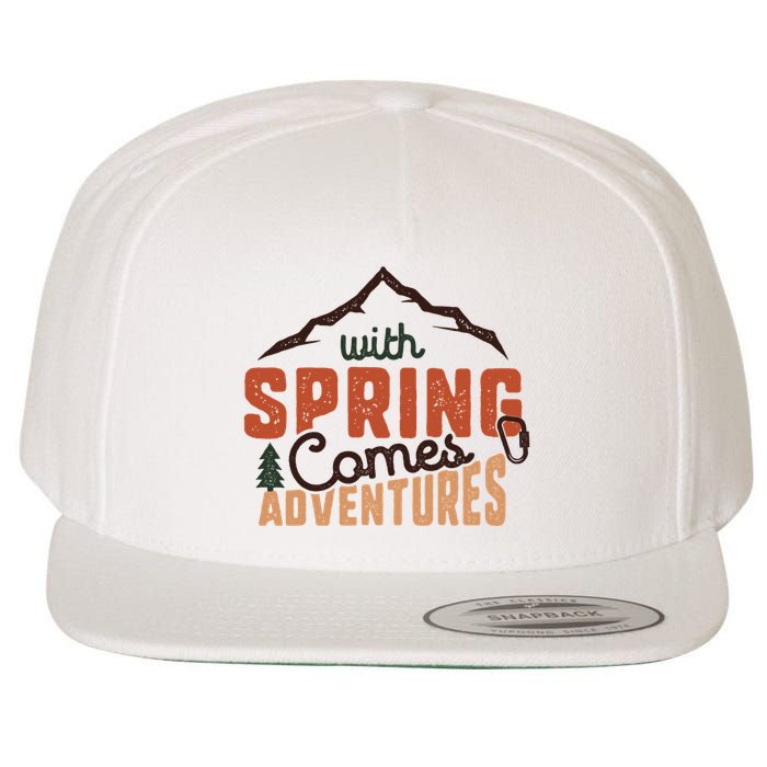 With Spring Comes Adventure Wool Snapback Cap