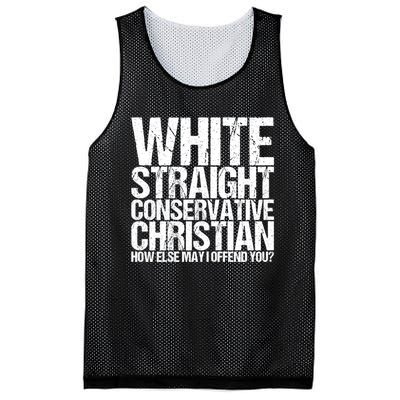 White Straight Conservative Christian Offensive Mesh Reversible Basketball Jersey Tank