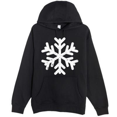 White Snowflake Cool Winter Sports Xmas Gift Meaningful Gift Premium Pullover Hoodie