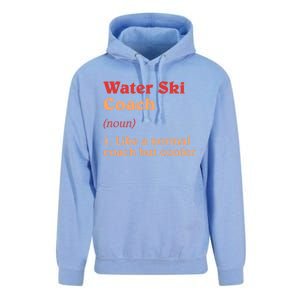 Water Ski Coach Definition Funny Water Skiing Humor Gift Unisex Surf Hoodie