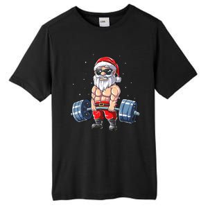 Weightlifting Santa Claus Christmas Fitness Gym Tall Fusion ChromaSoft Performance T-Shirt