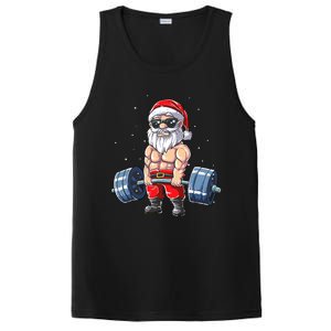 Weightlifting Santa Claus Christmas Fitness Gym PosiCharge Competitor Tank