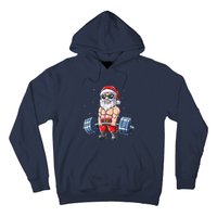 Weightlifting Santa Claus Christmas Fitness Gym Hoodie