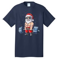 Weightlifting Santa Claus Christmas Fitness Gym Tall T-Shirt