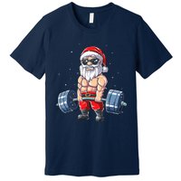 Weightlifting Santa Claus Christmas Fitness Gym Premium T-Shirt