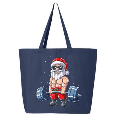 Weightlifting Santa Claus Christmas Fitness Gym 25L Jumbo Tote