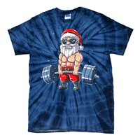 Weightlifting Santa Claus Christmas Fitness Gym Tie-Dye T-Shirt