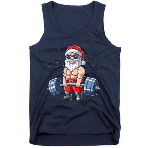 Weightlifting Santa Claus Christmas Fitness Gym Tank Top