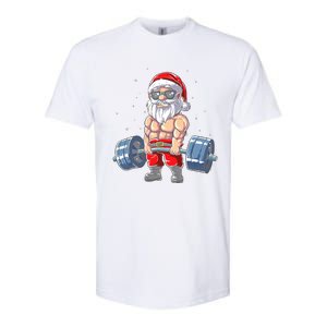 Weightlifting Santa Claus Christmas Fitness Gym Softstyle CVC T-Shirt