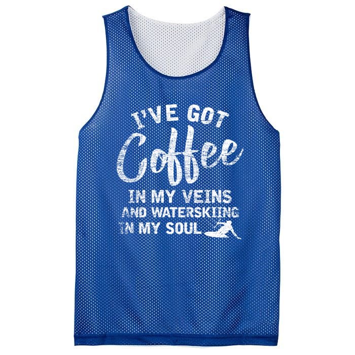 Water Ski Coffee Soul Water Skiing Gift Mesh Reversible Basketball Jersey Tank