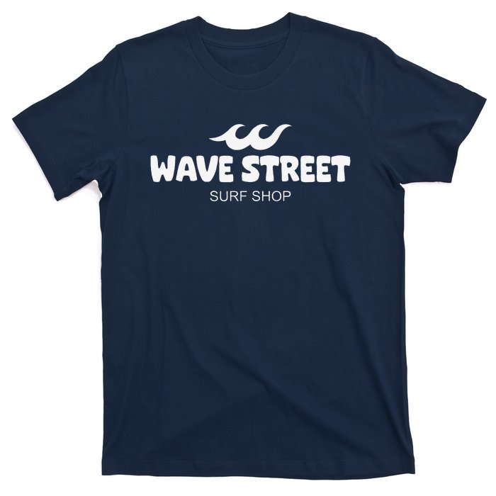 Wave Street Classic Waves On The Beach Surf Shop Graphic T-Shirt