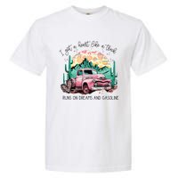 Western Sunset Cow I Got A Heart Like A Truck Garment-Dyed Heavyweight T-Shirt