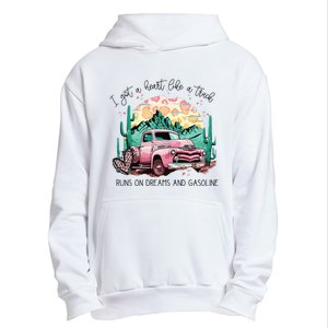 Western Sunset Cow I Got A Heart Like A Truck Urban Pullover Hoodie