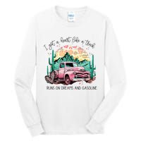 Western Sunset Cow I Got A Heart Like A Truck Tall Long Sleeve T-Shirt