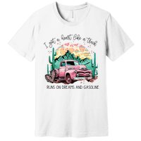 Western Sunset Cow I Got A Heart Like A Truck Premium T-Shirt