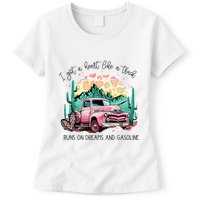 Western Sunset Cow I Got A Heart Like A Truck Womens T-Shirt