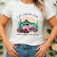 Western Sunset Cow I Got A Heart Like A Truck Womens T-Shirt
