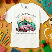 Western Sunset Cow I Got A Heart Like A Truck Kids T-Shirt