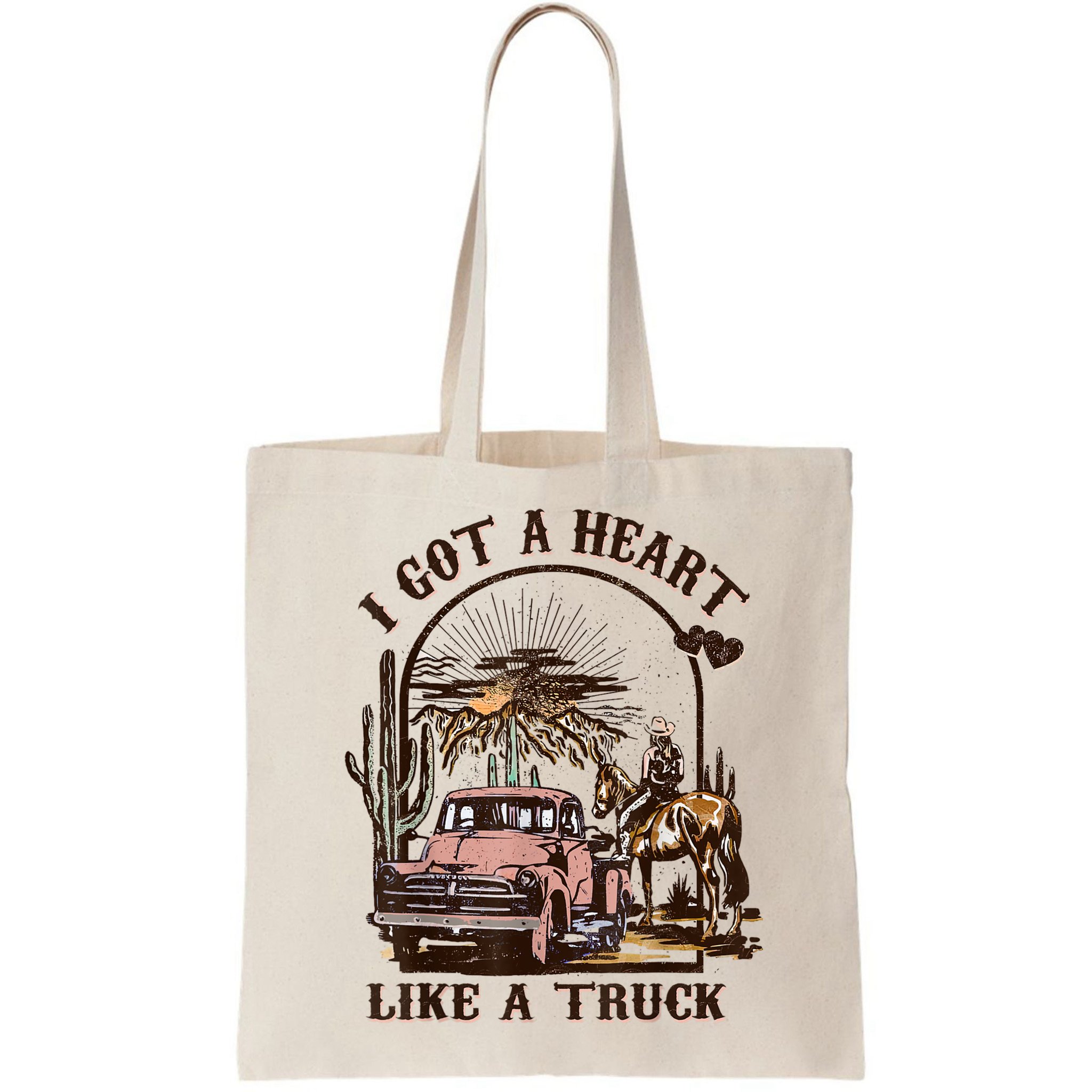 Western Sunset Cowgirl I Got A Heart Like A Truck Bag