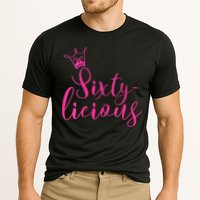 Wo Sixty-licious Crown Queen 60th Birthday Pink Sixtylicious V-Neck Cooling Performance Crew T-Shirt