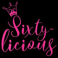 Wo Sixty-licious Crown Queen 60th Birthday Pink Sixtylicious V-Neck Button