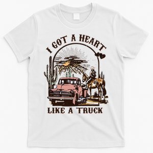 Western Sunset Cowgirl I Got A Heart Like A Truck T-Shirt