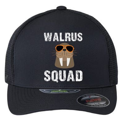 Walrus Squad Cute Funny Sea Animal Lover Flexfit Unipanel Trucker Cap