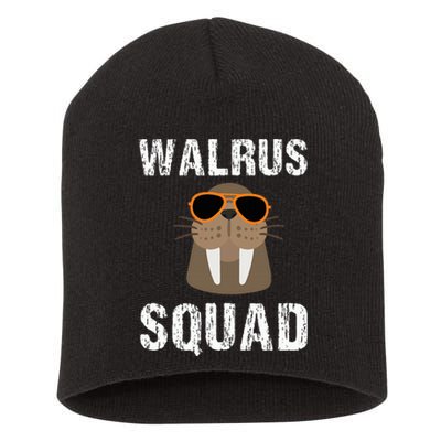 Walrus Squad Cute Funny Sea Animal Lover Short Acrylic Beanie