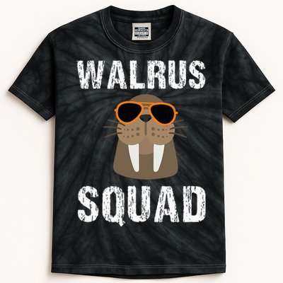 Walrus Squad Cute Funny Sea Animal Lover Kids Tie-Dye T-Shirt