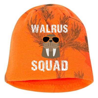 Walrus Squad Cute Funny Sea Animal Lover Kati - Camo Knit Beanie