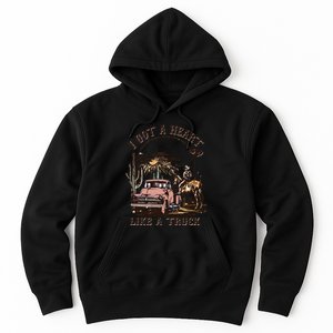 Western Sunset Cow I Got A Heart Like A Truck Hoodie