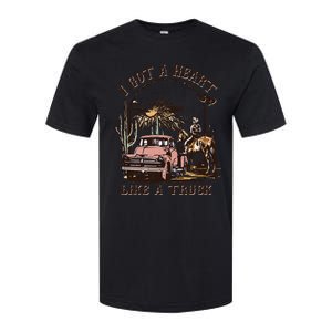 Western Sunset Cow I Got A Heart Like A Truck Softstyle CVC T-Shirt