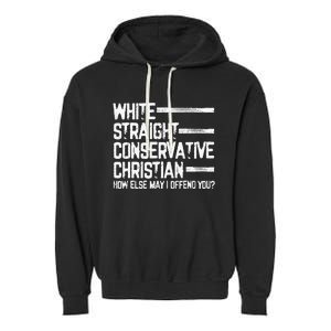 White Straight Conservative Christian Patriotic Garment-Dyed Fleece Hoodie