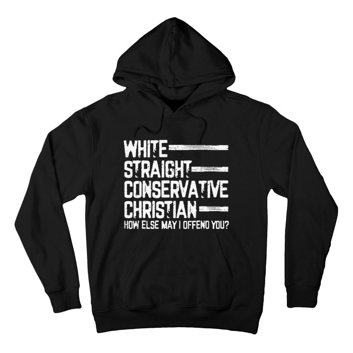 White Straight Conservative Christian Patriotic Hoodie