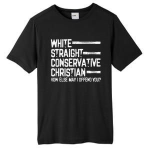 White Straight Conservative Christian Patriotic Tall Fusion ChromaSoft Performance T-Shirt