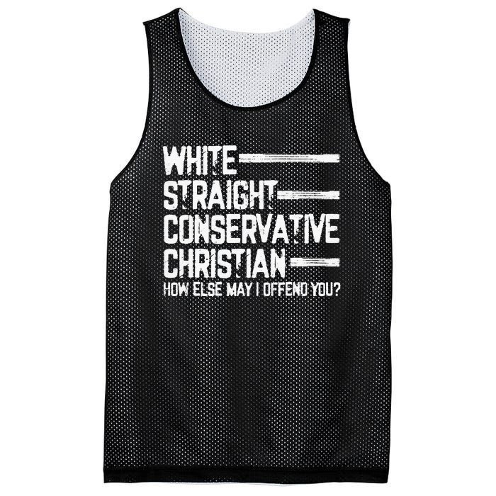 White Straight Conservative Christian Patriotic Mesh Reversible Basketball Jersey Tank