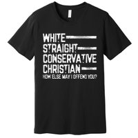 White Straight Conservative Christian Patriotic Premium T-Shirt