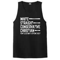 White Straight Conservative Christian Patriotic PosiCharge Competitor Tank