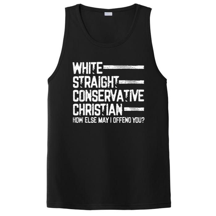 White Straight Conservative Christian Patriotic PosiCharge Competitor Tank