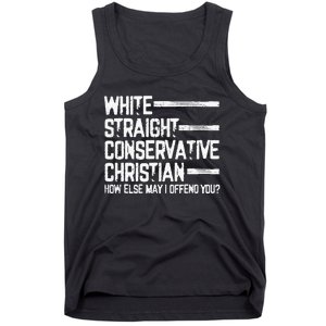 White Straight Conservative Christian Patriotic Tank Top