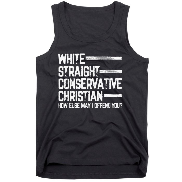 White Straight Conservative Christian Patriotic Tank Top